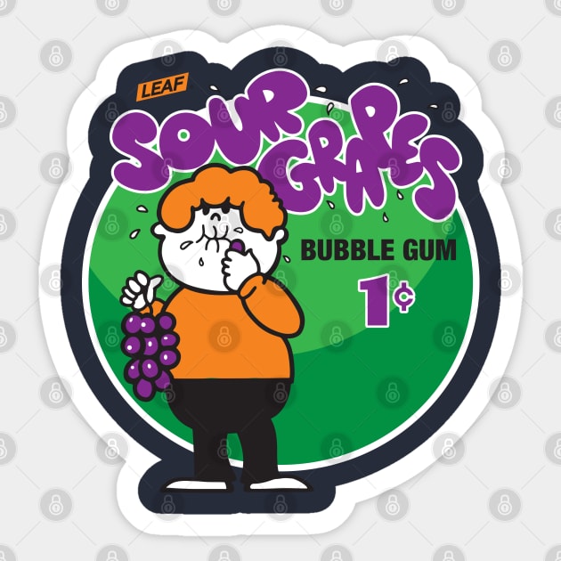 Sour Grapes Bubble Gum Sticker by Chewbaccadoll